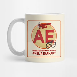 Little Red Bus • Amelia Earhart • "Greatest Female Flyer" Mug